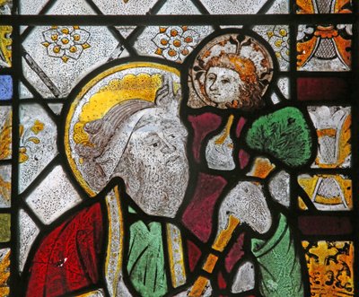 Finestra n5 raffigurante San Cristoforo da English School