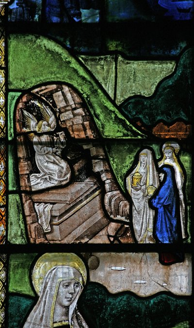 Finestra s3 raffigurante una scena di Resurrezione: le Sante Donne al Sepolcro da English School