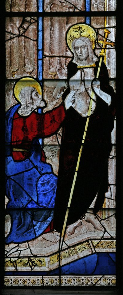 Finestra s4 raffigurante San Tommaso dubbioso da English School