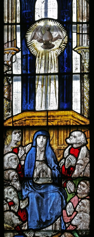Finestra s5 raffigurante la Pentecoste da English School