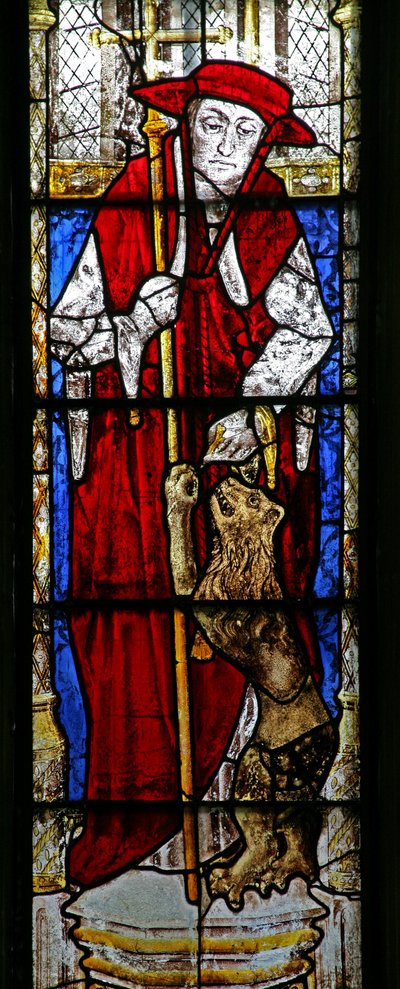 Finestra s9 raffigurante San Girolamo da English School