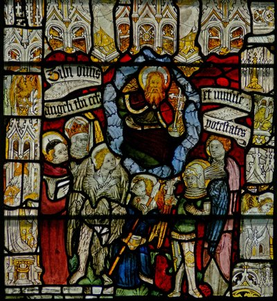 Finestra w24 raffigurante il Te Deum con la Gerarchia Angelica da English School