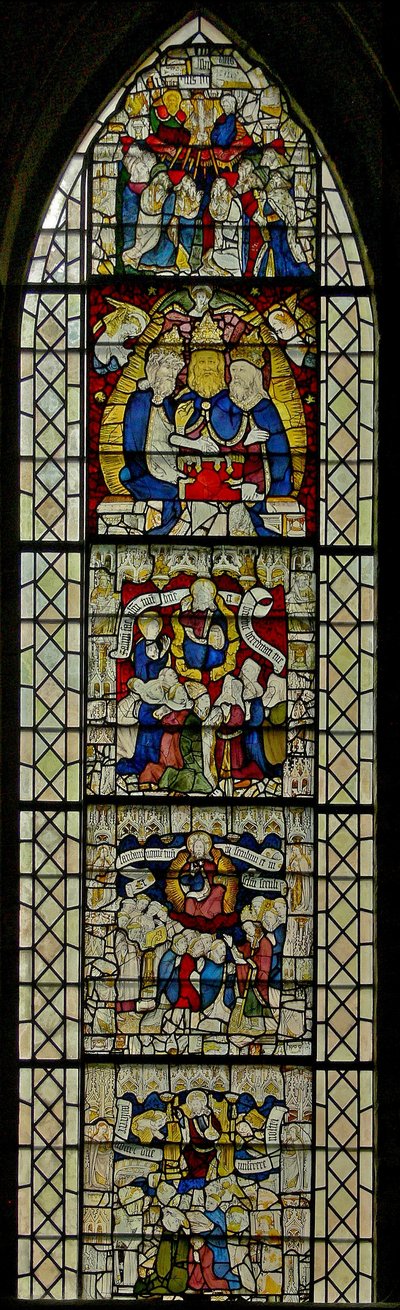 Finestra w25 raffigurante il Te Deum da English School