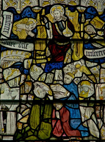 Finestra w25 raffigurante il Te Deum da English School