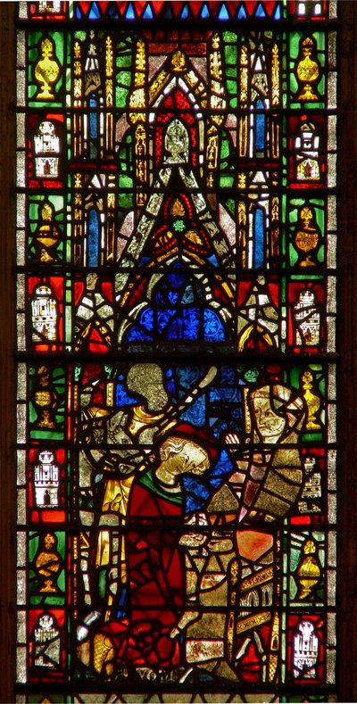 Finestra w26 raffigurante la morte di San Nicola da English School
