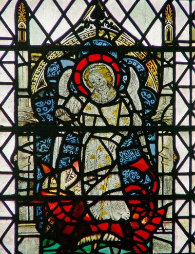 Finestra w36 raffigurante San Michele da English School