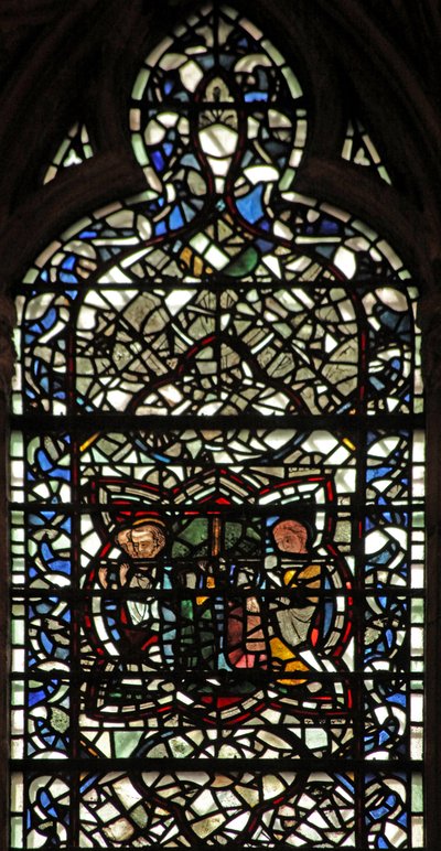 Vetrata w57 raffigurante il Funerale della Vergine Maria da English School