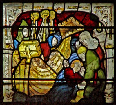 Vetrata w5 raffigurante una scena della vita di San Guglielmo da English School