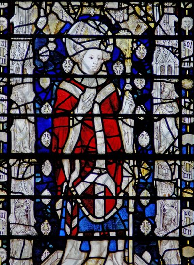 Finestra w6 raffigurante San Chad da English School