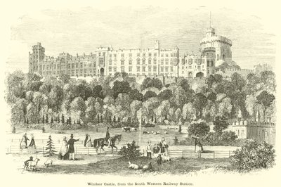 Castello di Windsor, dalla stazione ferroviaria sud-occidentale da English School