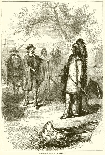 Visita di Winslow a Massasoit da English School