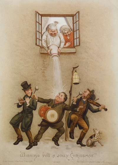 "Augurandoti un Allegro Natale", cartolina vittoriana, c.1880 da English School