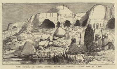 Con il Generale Sir Samuel Browne, notevoli Caverne Buddhiste vicino a Jellalabad da English School
