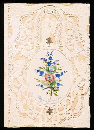 Con il mio affetto, biglietto di San Valentino, c.1858 da English School