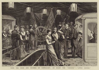 Con il Duca e la Duchessa di Connaught, a bordo dell