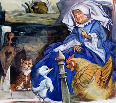 Donna con animali da fattoria da English School