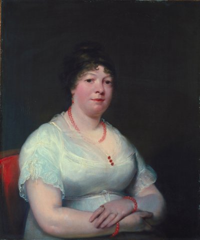 Donna con gioielli di quarzo rosa, c.1810-15 da English School