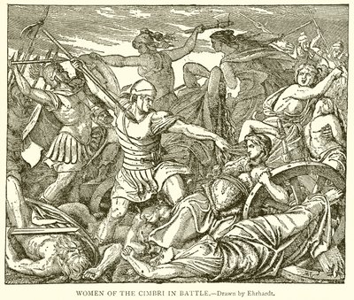 Donne dei cimbri in battaglia da English School
