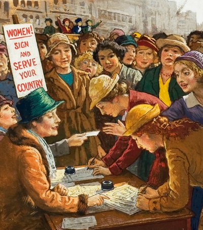 Donne volontarie per il lavoro nella Prima Guerra Mondiale da English School