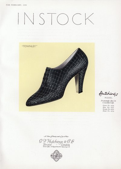 Pubblicità di scarpe da donna, anni 