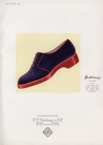 Pubblicità di scarpe da donna, anni 