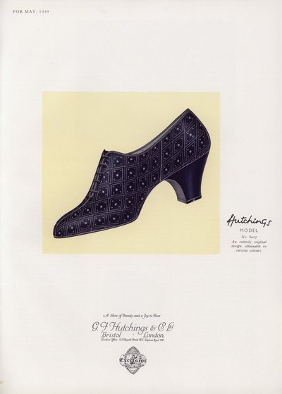 Pubblicità di scarpe da donna, anni 