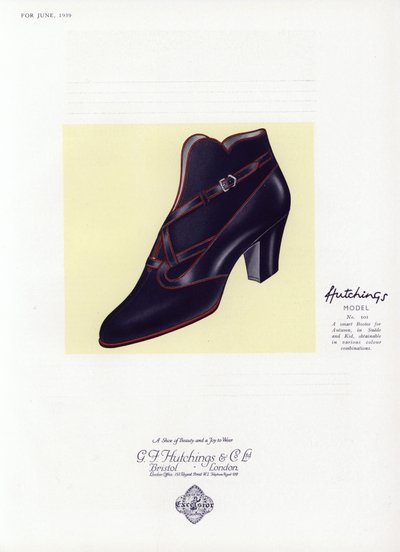 Pubblicità di scarpe da donna, anni 