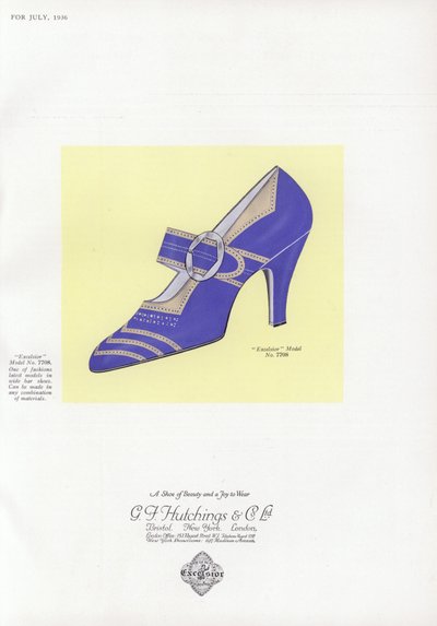 Pubblicità di scarpe da donna, anni 