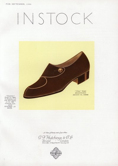 Pubblicità di scarpe da donna, anni 