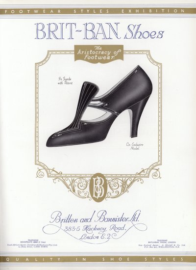 Pubblicità di scarpe da donna, anni 