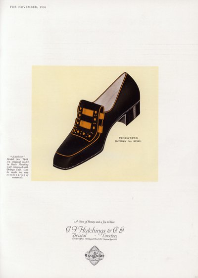 Pubblicità di scarpe da donna, anni 
