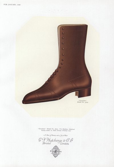 Pubblicità di scarpe da donna, anni 