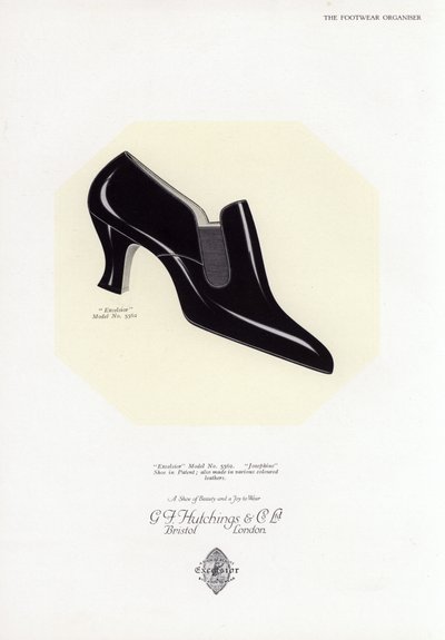 Pubblicità di scarpe da donna, anni 