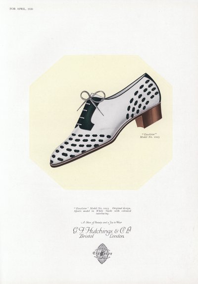 Pubblicità di scarpe da donna, anni 