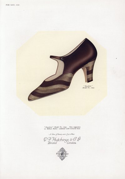 Pubblicità di scarpe da donna, anni 