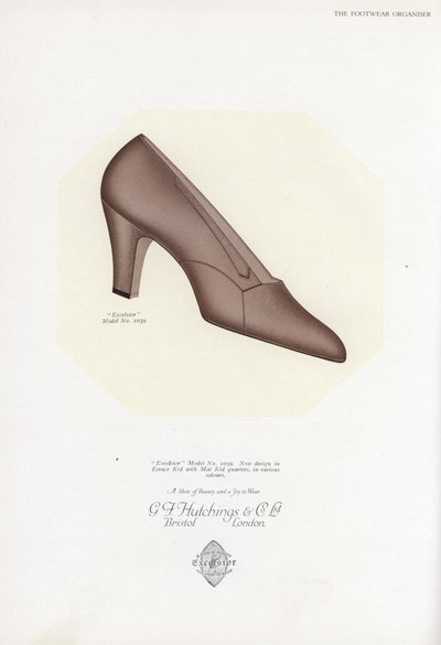 Pubblicità di scarpe da donna, anni 