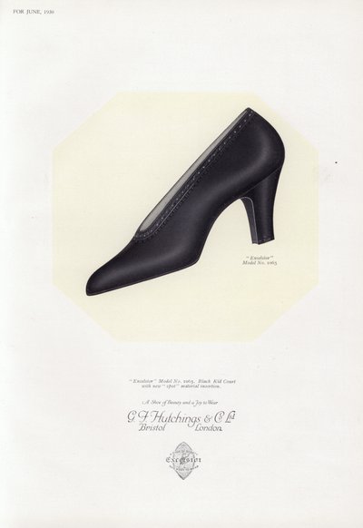 Pubblicità di scarpe da donna, anni 
