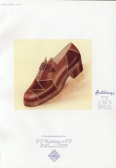 Pubblicità di scarpe da donna, anni 