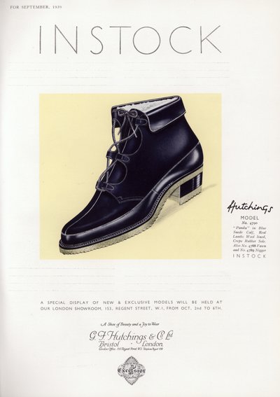Pubblicità di scarpe da donna, anni 
