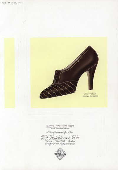 Pubblicità di scarpe da donna, anni 