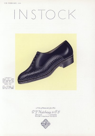 Pubblicità di scarpe da donna, anni 