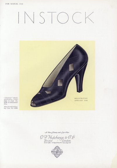 Pubblicità di scarpe da donna, anni 