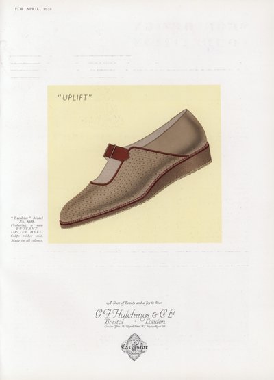 Pubblicità di scarpe da donna, anni 