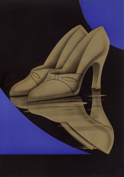 Pubblicità di scarpe da donna, anni 