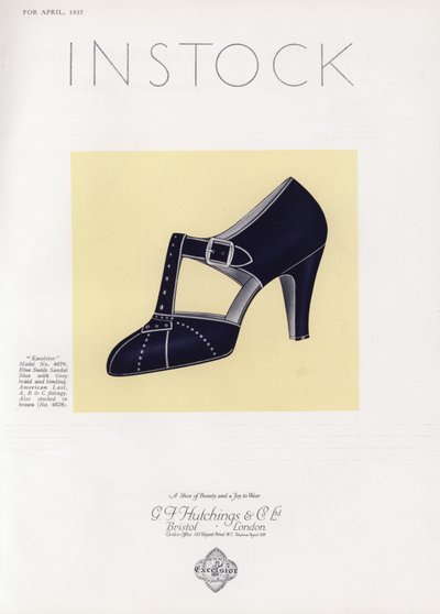 Pubblicità di scarpe da donna, anni 