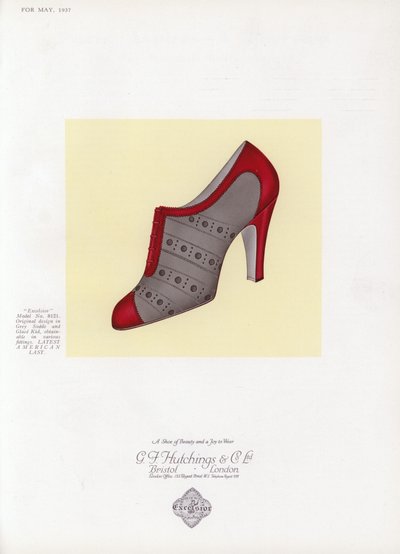 Pubblicità di scarpe da donna, anni 