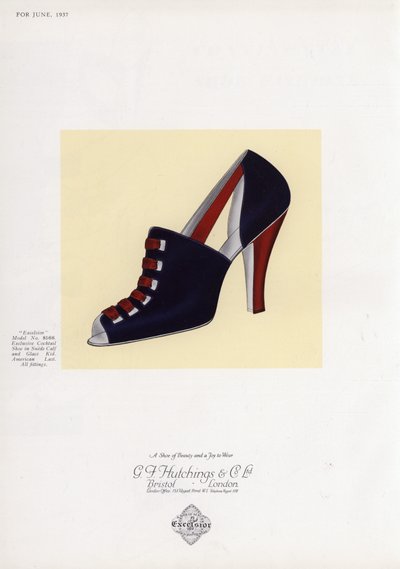 Pubblicità di scarpe da donna, anni 
