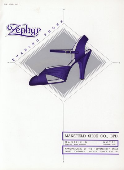 Pubblicità di scarpe da donna, anni 