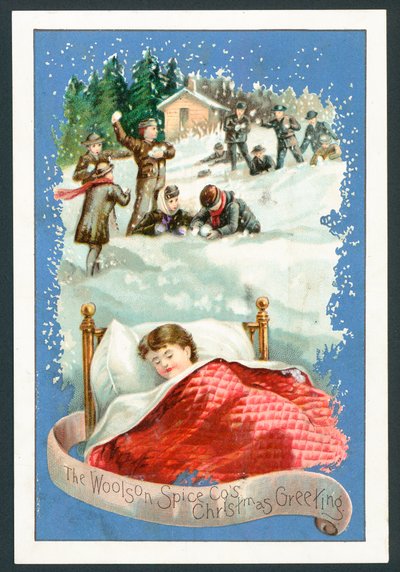 Biglietto di Natale della Woolson Spice Company da English School