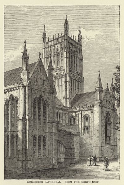 Cattedrale di Worcester, da nord-est da English School